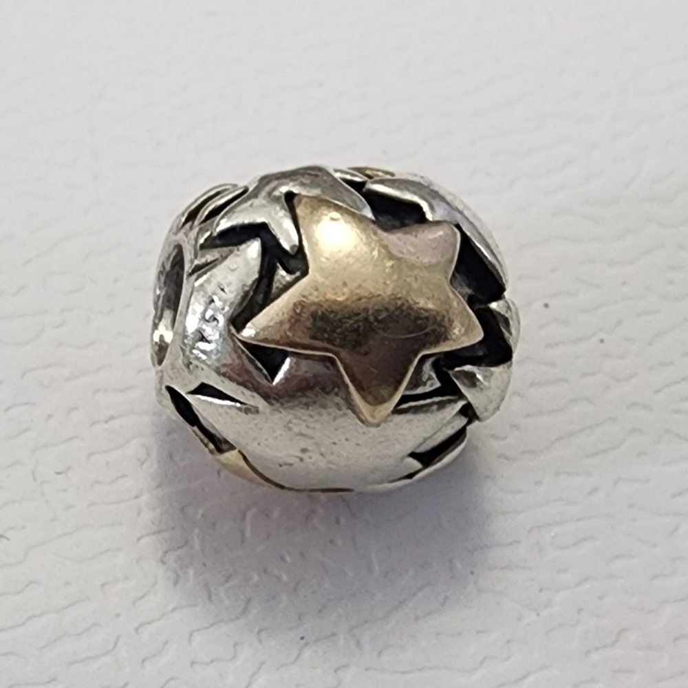 Rare Pandora XL Golden Star Charm
